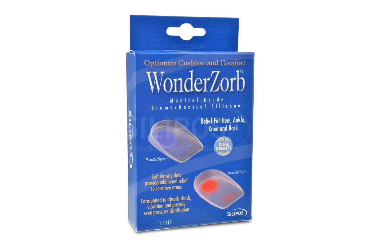 Wonder-Spur – Tacones de silicona suave con lunares azules, talla grande para zapatos de hombre 8-10, mujer 10-12