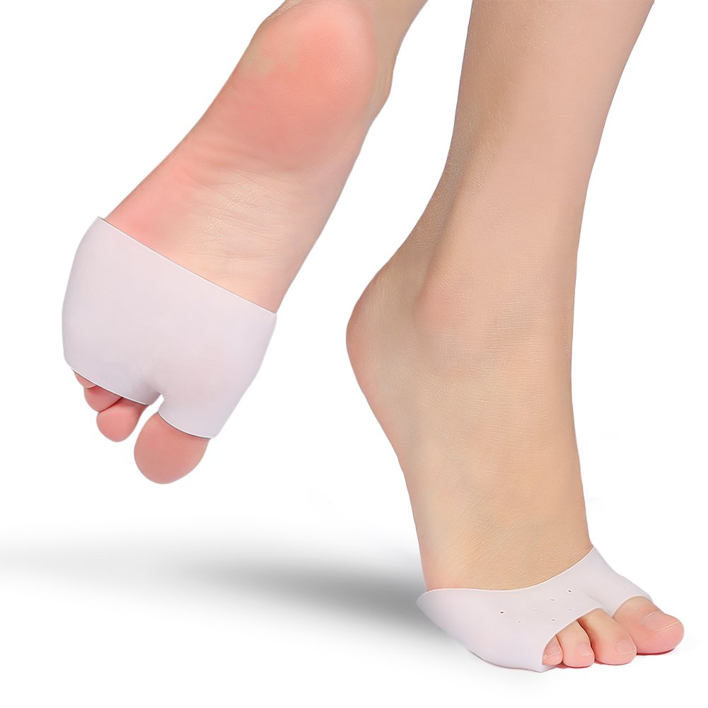 FILFEEL Almohadillas metatarsianas, 1 par de almohadillas de gel para juanetes, plantillas para el antepié, alivio del dolor neuroma, previene