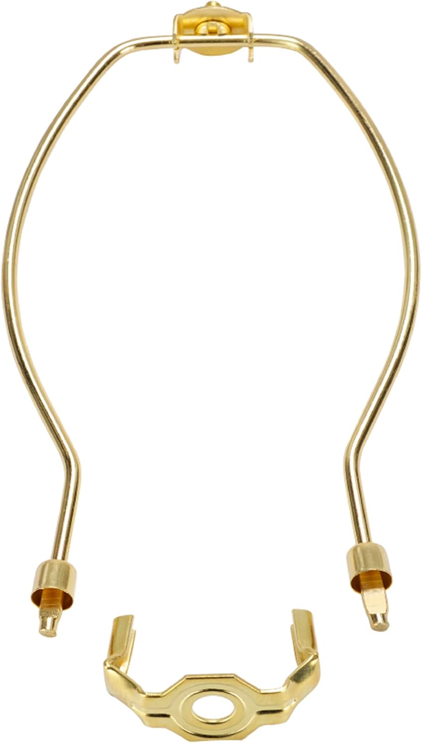 Aspen Creative 20007-12 10″ Paquete de 2 arpa de lámpara resistente con silla de montar, latón pulido