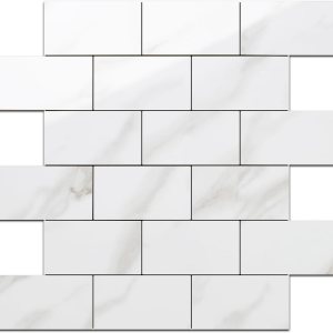DICOFUN Azulejos de pared de mármol blanco pulido para despegar y pegar, azulejos de metro de PVC de 12 x 12 pulgadas de grosor para salpicaduras de DICOFUN Azulejos de pared de mármol blanco pulido para despegar y pegar, azulejos de metro de PVC de 12 x 12 pulgadas de grosor para salpicaduras de