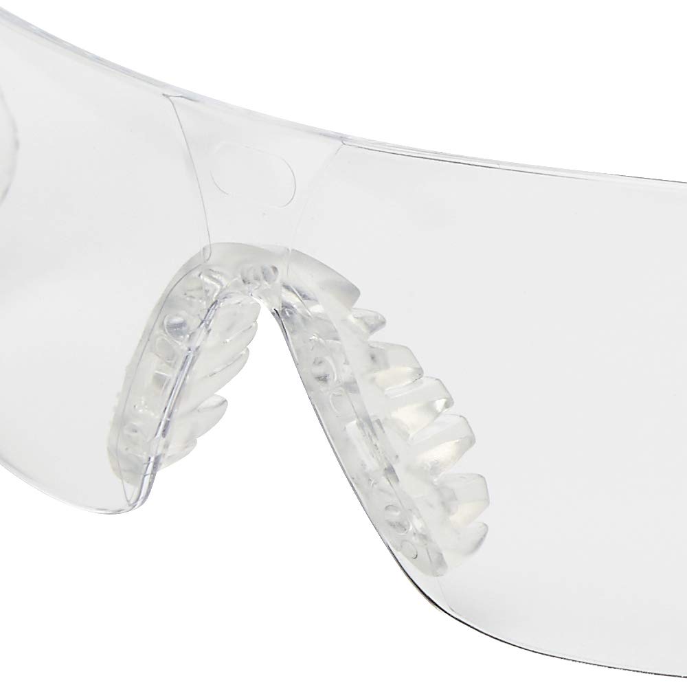 Sellstrom Lentes de seguridad ligeros y cómodos, lentes transparentes, patillas de goma suave, pieza de nariz suave (cantidad 1), S73601 (paquete de