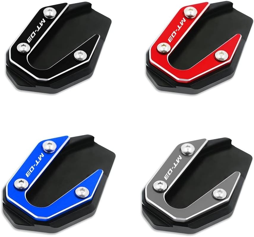 Motorcycle Side Bracket Motorcycle Kickstand Extension Pad Foot Side Stand Enlarge Support Plate for Ya&ma&ha MT-03 MT 03 MT03 2017-2021 (Color  8)
