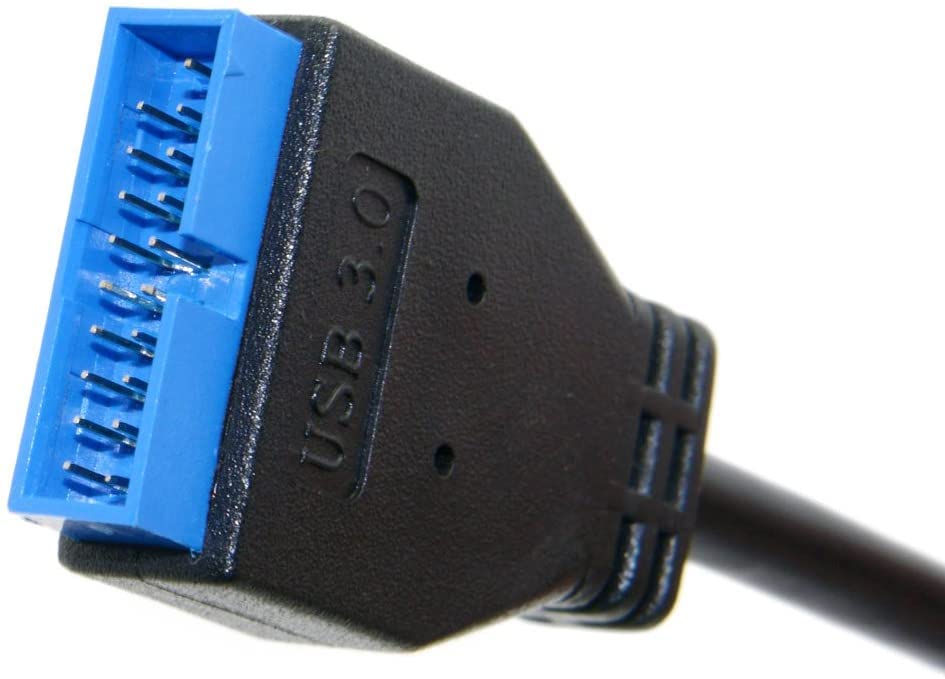 USB 3.1 Panel frontal cabecera a USB 3.0 20Pin Header Cable de extensión para ASUS placa base 7.9 in negro