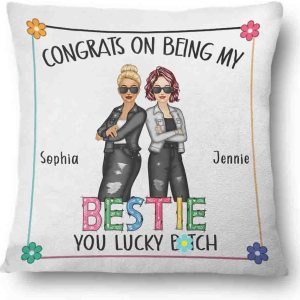 Almohada personalizada para mejor amiga, mejor amiga, felicitaciones por ser mi mejor amiga, almohada personalizada para mejores amigas, regalo para Almohada personalizada para mejor amiga, mejor amiga, felicitaciones por ser mi mejor amiga, almohada personalizada para mejores amigas, regalo para