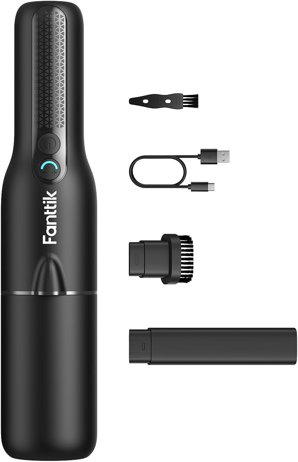 Fanttik Slim V7 Ace – Aspiradora de automóvil inalámbrica, 11000 Pa27 AW de succión fuerte, aspiradora portátil de 1 libra, dos modos con luz LED,