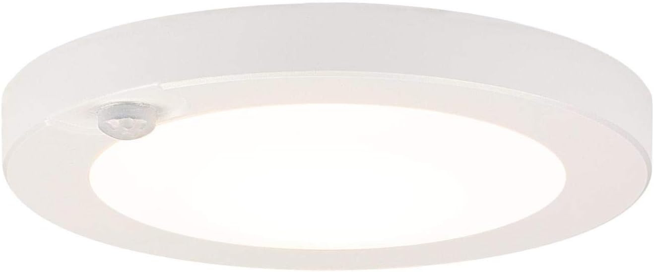 Westinghouse Lighting 6111800 Energy Star – Lámpara de techo LED de 6 pulgadas y 7 vatios con sensor de movimiento, 4000 K, acabado blanco, pantalla