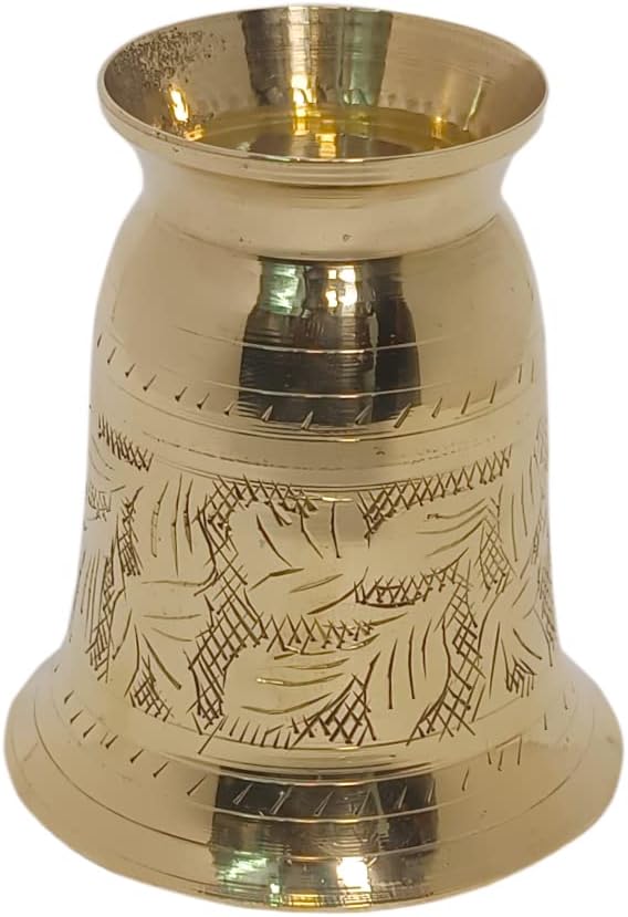 BONA FIDE Copa de latón puro, copa de julepe de latón, copa de latón puro de alta calidad, copas de champán de copas, juego de 2 vasos de diseño en