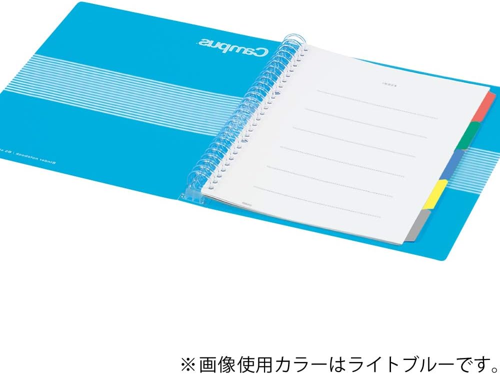 Kokuyo Carpeta de diapositivas campus con rayas transparentes, tipo medio, B5, 26 agujeros, hasta 100 hojas, azul, importación de Japón (RU-P334NB)