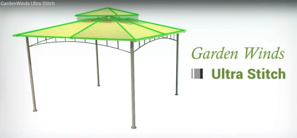 Garden Winds Toldo de repuesto para cenador hexagonal Southbay Riplock 350 – Verde