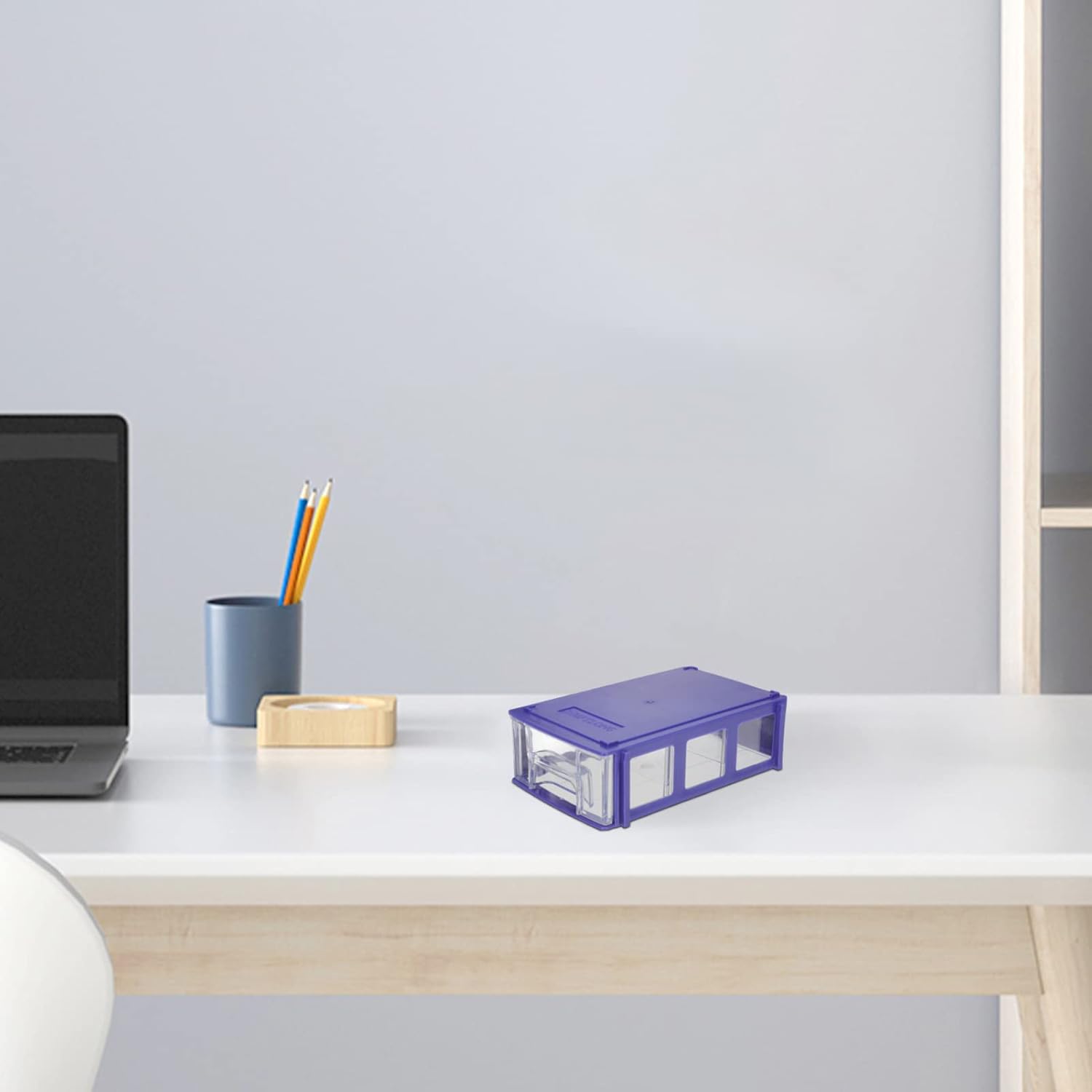 Zerodeko Caja de almacenamiento de cajones de 4 piezas, organizador electrónico, organizador de uñas, mini contenedor de herramientas, organizador