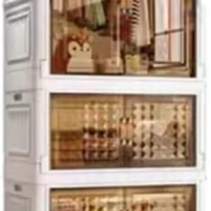 KAHIOE Armario portátil para niños, armario plegable de plástico para dormitorio, ropa de bebé, ampliación y engrosamiento, gran armario de KAHIOE Armario portátil para niños, armario plegable de plástico para dormitorio, ropa de bebé, ampliación y engrosamiento, gran armario de