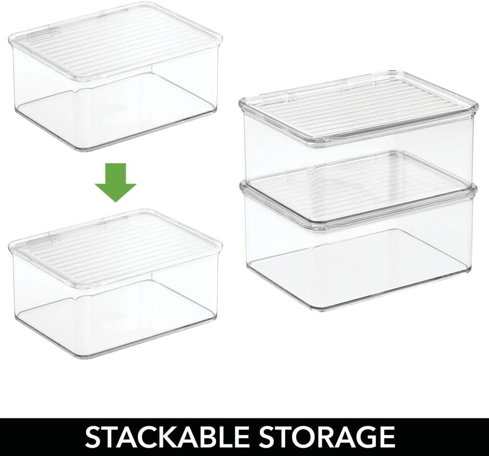 mDesign – Caja organizadora apilable con tapa para encimera