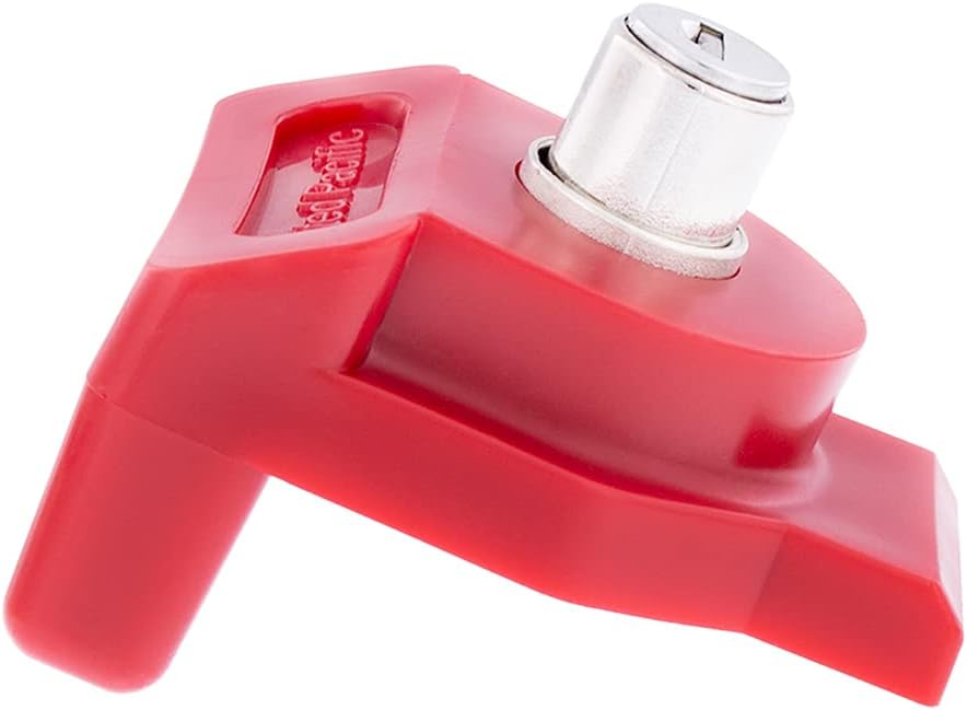United Pacific 90630 Cerradura de mano Glad de plástico resistente, con llave similar (KA), cilindro de bloqueo sobremoldeado, dispositivo de