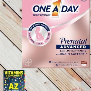 One A Day Multivitamínico completo prenatal para mujer con colina, ácido fólico, omega-3 DHA y hierro para pre, durante y después del embarazo, One A Day Multivitamínico completo prenatal para mujer con colina, ácido fólico, omega-3 DHA y hierro para pre, durante y después del embarazo,