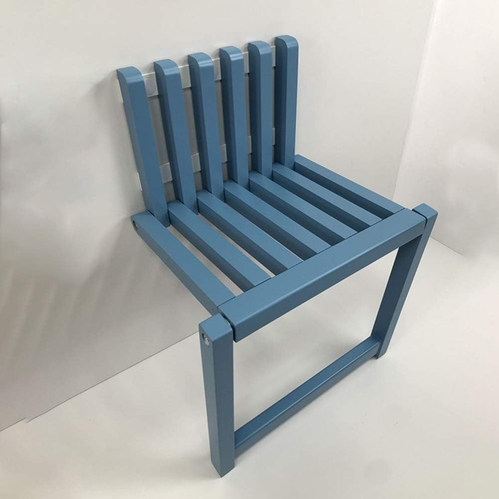 Silla plegable montada en la pared, taburete invisible para cambiar zapatos, hecho de madera maciza, asiento de pared plegable con patas de apoyo
