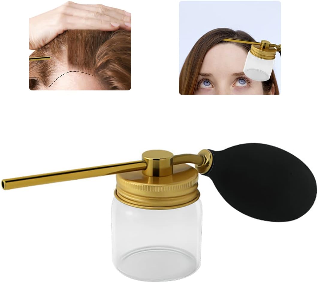 Botella de spray de fibra para el cabello, aplicador de precisión, boquilla espesante, contenedor de polvo de crecimiento tranparente para aplicador