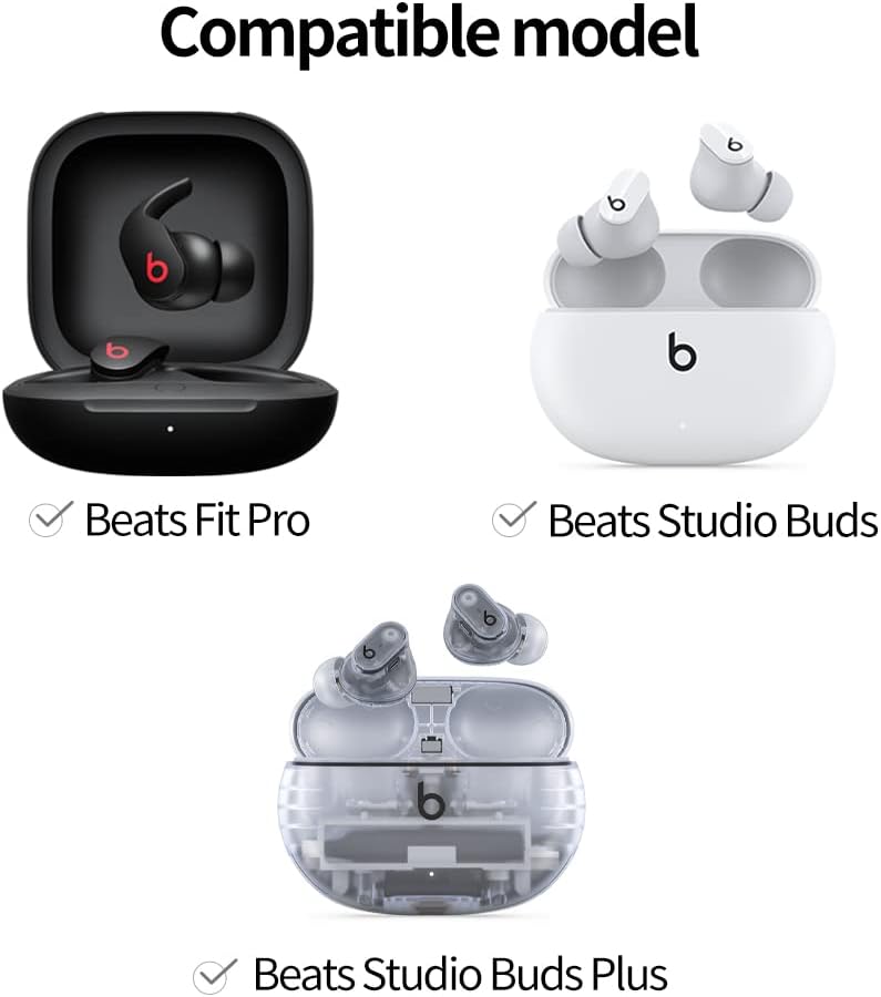 diofit  Beats Studio Buds EartipsBeats Fit Pro EartipsBeats Studio Buds + Eartips compatibles con Beats (Silicone Clear)