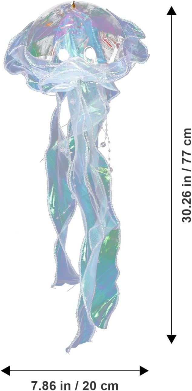 OSALADI 3 linternas de papel de medusas, lámpara de medusas coloridas, linterna colgante, lámpara flotante, decoración de fiesta de sirena, luz