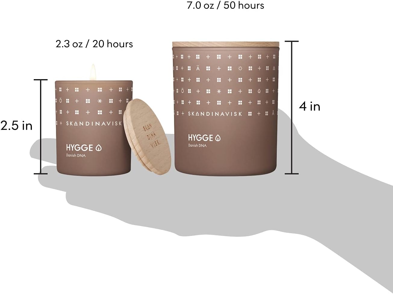 Skandinavisk Hygge ‘Cosiness’ – Mini vela perfumada. Notas de fragancia té negro y hojas de menta, manzanas secas y canela horneada. 2.3 oz.