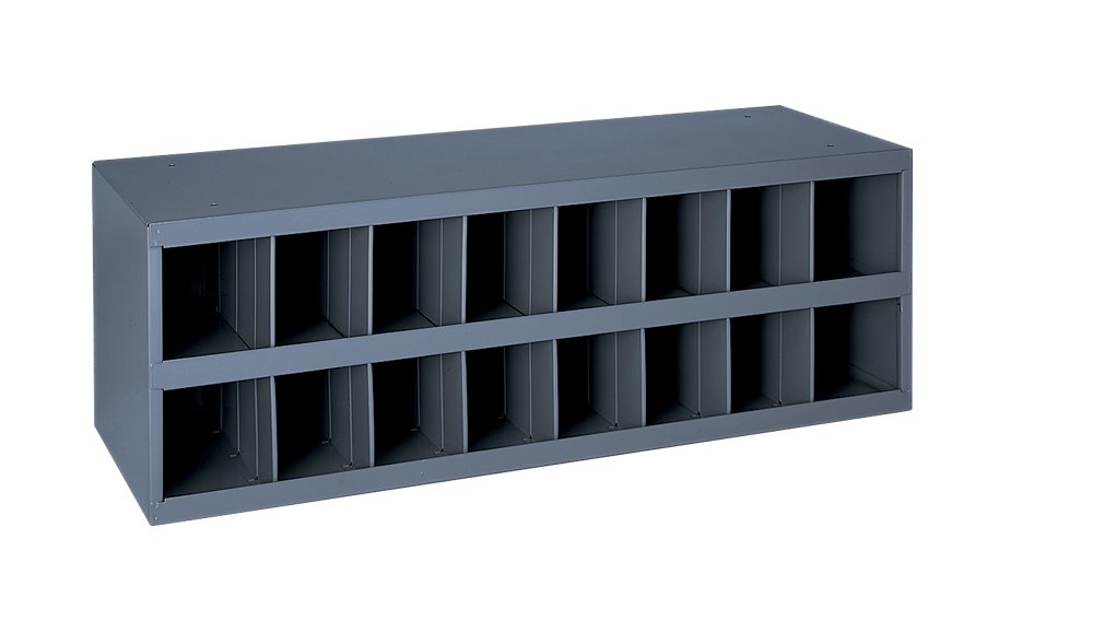 Durham 353-95 Gris Laminado en Frío 16 Apertura Bin con Diseño propio de Pendiente, 33-34″ Ancho x 11-12″ Alto x 12″ Profundidad