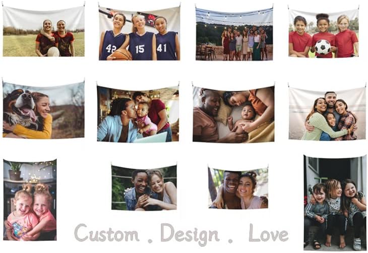 JINJUREN Pancartas y carteles personalizados para colgar imágenes de tapiz personalizado para dormitorio de 51 x 61 pulgadas, verticales