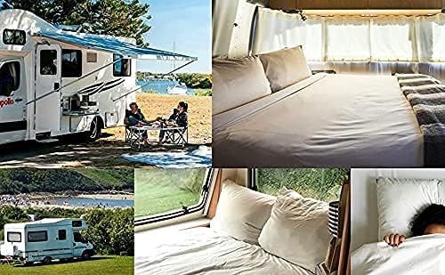 Juego de sábanas de microfibra 1800 de 4 piezas para autocaravanas y cámper, bolsillos profundos, sábanas bajeras de 6 a 10 pulgadas, frescas y