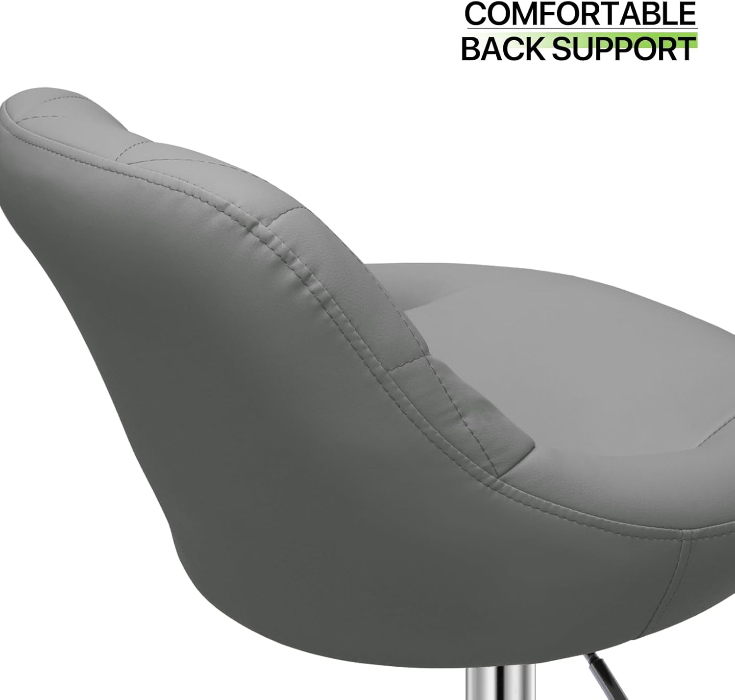 Taburetes de bar giratorios de altura de mostrador ajustable, silla de comedor moderna, taburete alto con respaldo para isla de cocina, gris