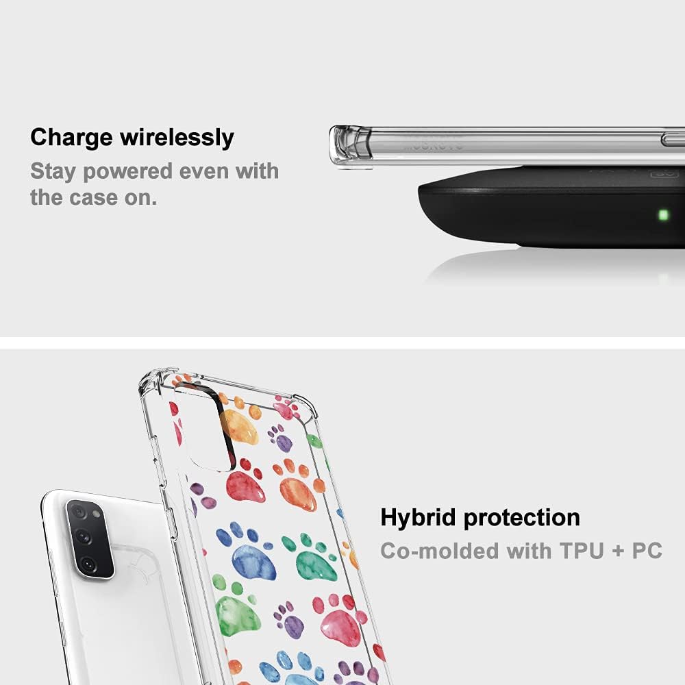 MOSNOVO Funda diseñada para Galaxy S20 FE, protección contra caídas de grado militar de 6.6 pies, funda transparente a prueba de golpes para Samsung