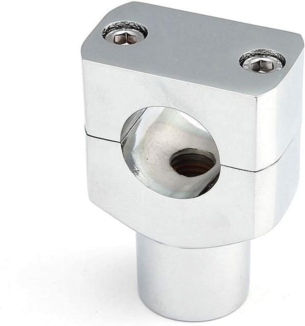 INNOGLOW Elevadores de manillar de motocicleta de 1 “abrazadera de montaje de manillar universal cromado barra redonda para Harley Kawasaki Suzuki