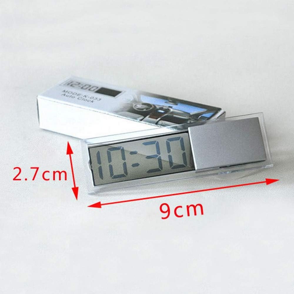 Eaglerich 1 unids peso ligero durable transparente coche electrónico reloj pantalla LCD digital con lechón más nuevo reloj LCD reloj