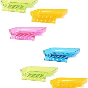 Cabilock Soporte para jabón resistente, 8 piezas, jabonera de baño, soporte para esponja, cesta de jabón, soporte de jabón ligero y colorido Cabilock Soporte para jabón resistente, 8 piezas, jabonera de baño, soporte para esponja, cesta de jabón, soporte de jabón ligero y colorido