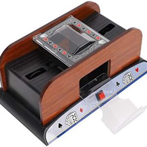 Dioche Barajador automático de cartas, funciona con pilas automáticas de 2 barajas para blackjack, póquer silencioso, fácil de usar, ideal para uso Dioche Barajador automático de cartas, funciona con pilas automáticas de 2 barajas para blackjack, póquer silencioso, fácil de usar, ideal para uso