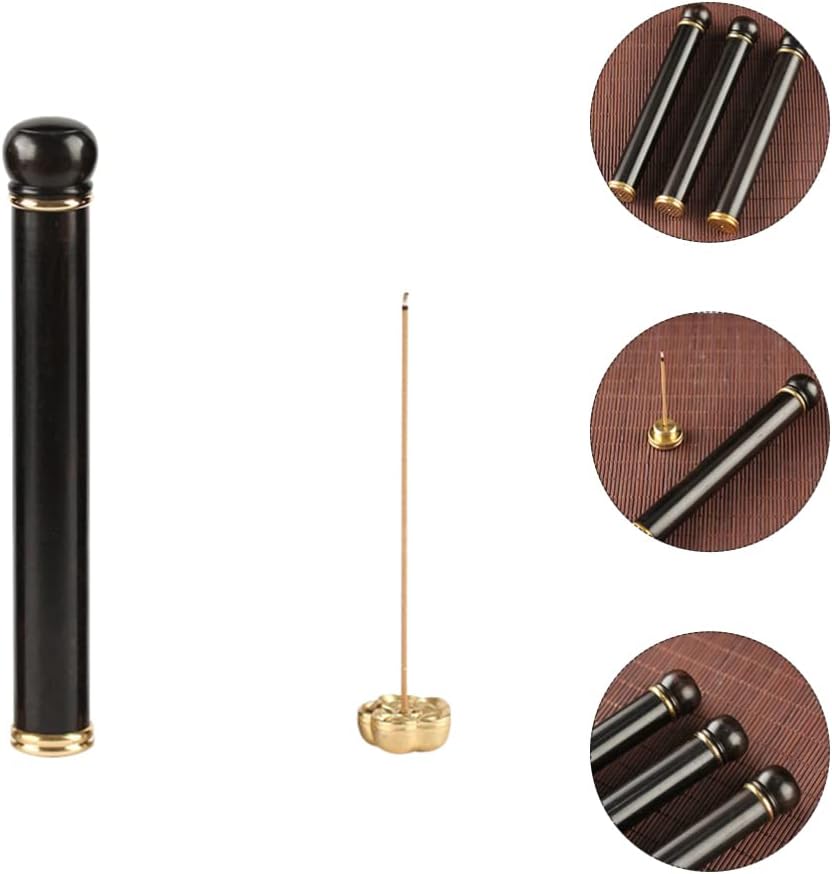 Tubo de soporte para quemador de incienso Línea de tubo de almacenamiento de incienso, palillos de incienso, caja de quemador de incienso, soporte
