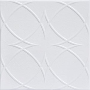 A La Maison Ceilings R82 – Azulejo de techo de espuma con pegamento de círculos y estrellas (128 pies cuadradoscaja), paquete de 48, blanco ultra A La Maison Ceilings R82 – Azulejo de techo de espuma con pegamento de círculos y estrellas (128 pies cuadradoscaja), paquete de 48, blanco ultra