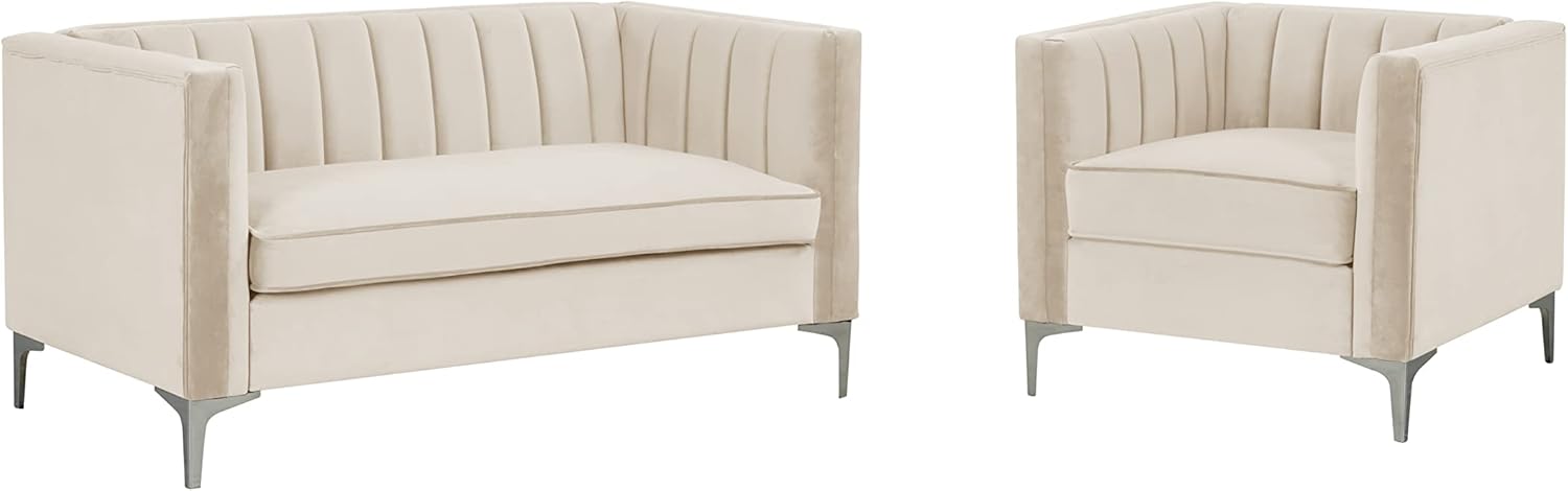Morden Fort Silla decorativa de terciopelo, sofá biplaza contemporáneo, asiento de cine en casa, brazo tapizado, moderno Chesterfield, sofá para
