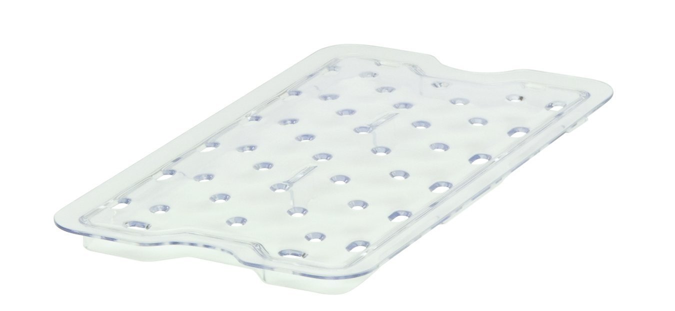 Rubbermaid Productos comerciales Bandeja de drenaje de alimentos calientes, tamaño 12, ámbar (FG127P00AMBR)