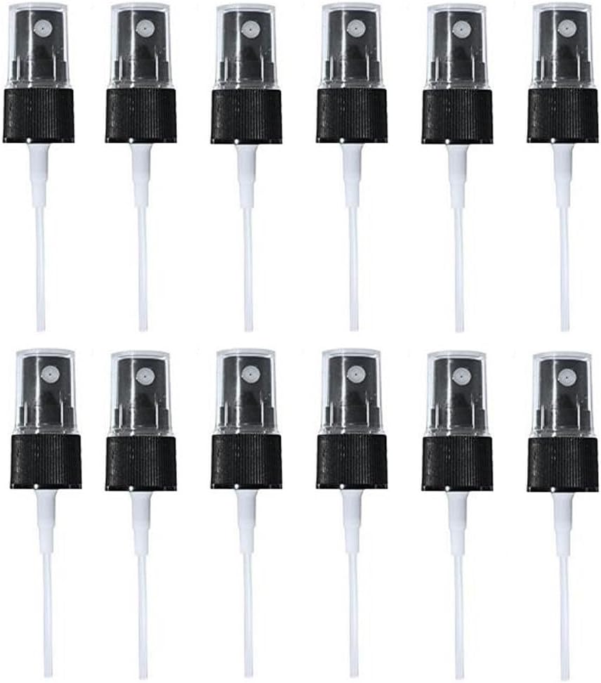 12 piezas de pulverizador negro de repuesto para pulverizador de niebla fina, cabeza superior, tapa de pulverización de niebla fina, tapas