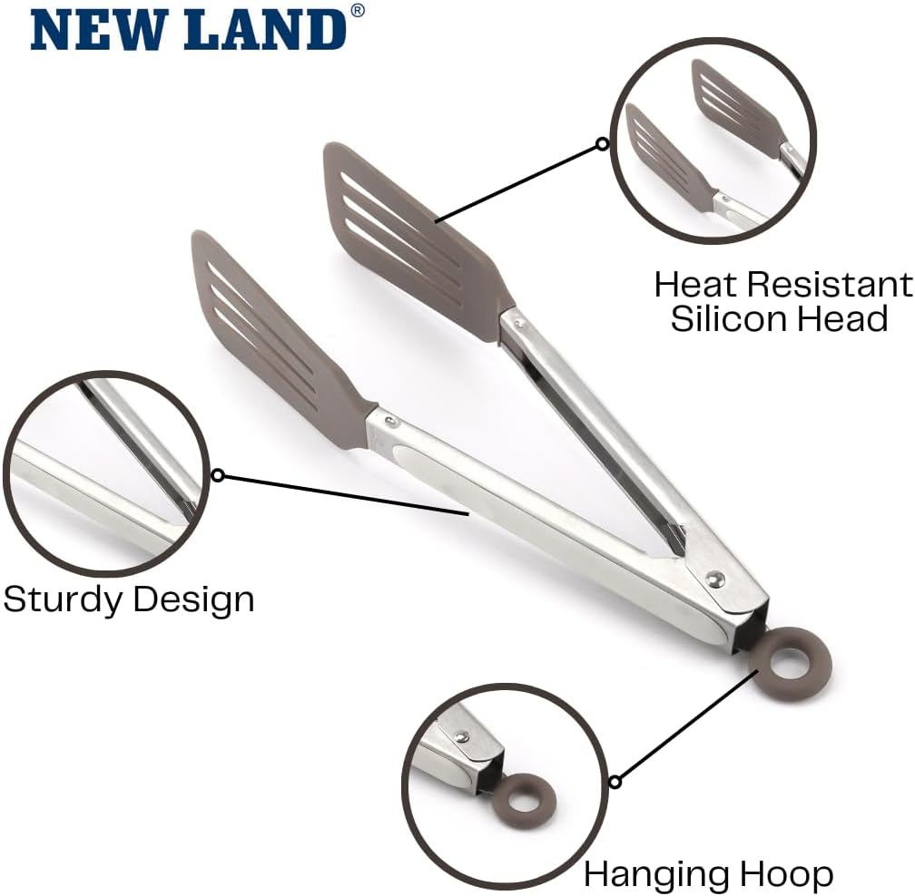New Land Cuchara de nailon para servir espaguetis y pasta, herramienta de cocina de nailon con un diseño ergonómico y agarre cómodo.