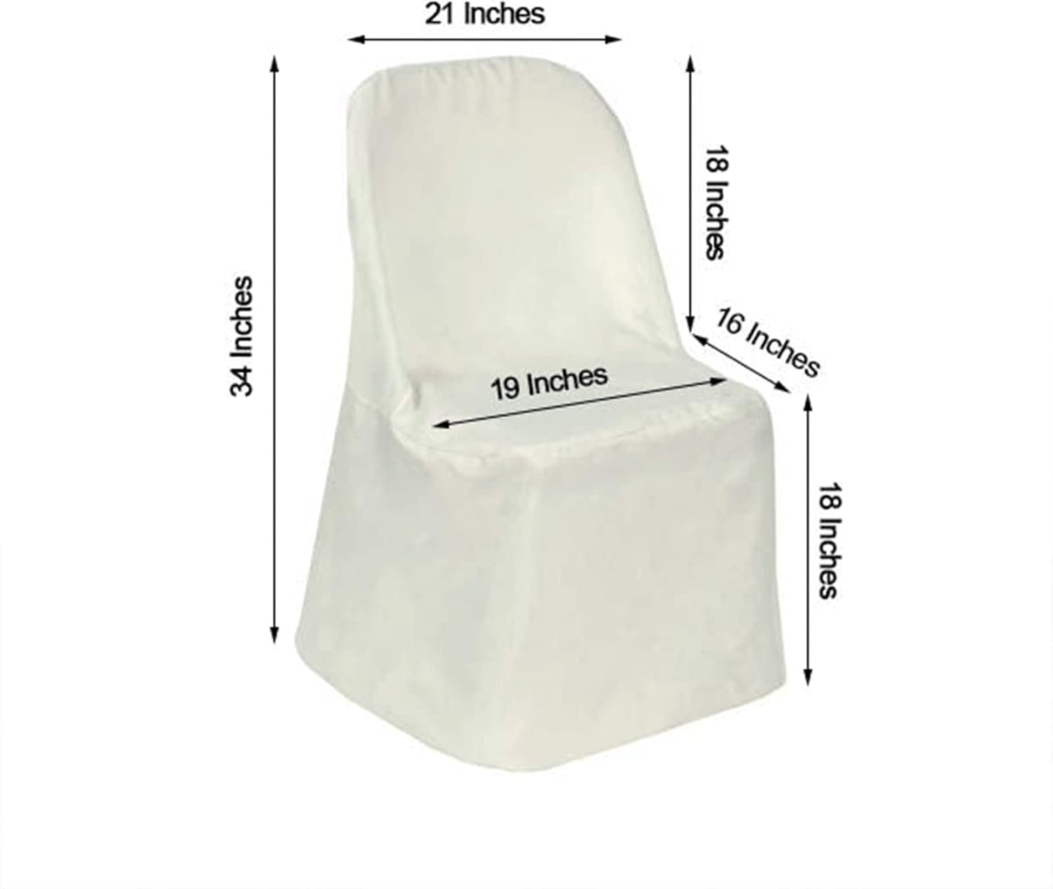 Efavormart – 100 fundas para sillas plegables de poliéster de lino marfil para sillas de comedor para bodas, fiestas, eventos, banquetes, catering