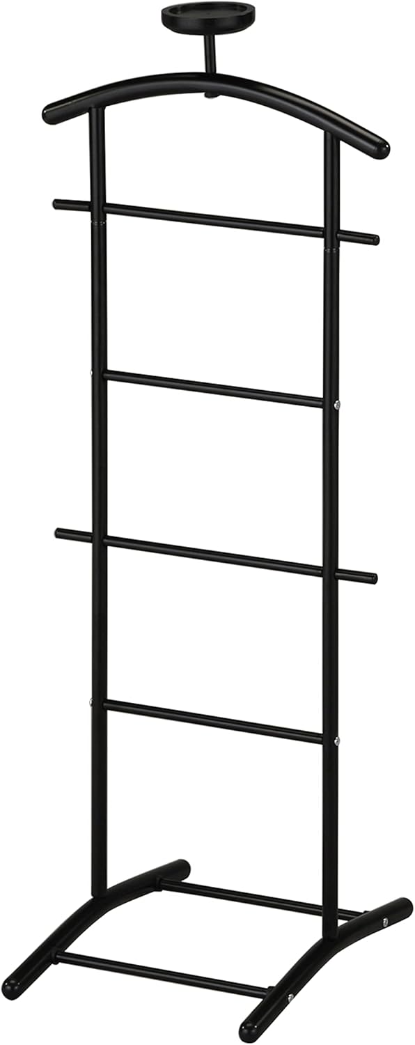 Kings Brand Furniture – Soporte de valet de metal Menros, perchero, negro