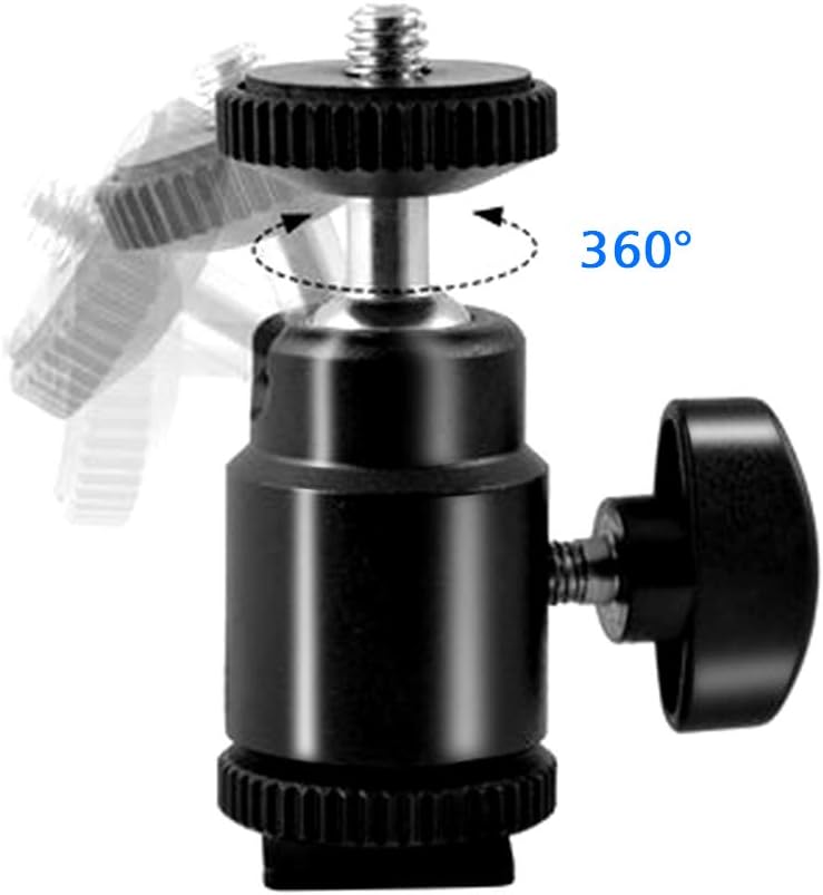 SLOW DOLPHIN Soporte de zapata caliente para cámara de 14 pulgadas con adaptador de tornillo de 14 pulgadas para cámaras, videocámaras, teléfono