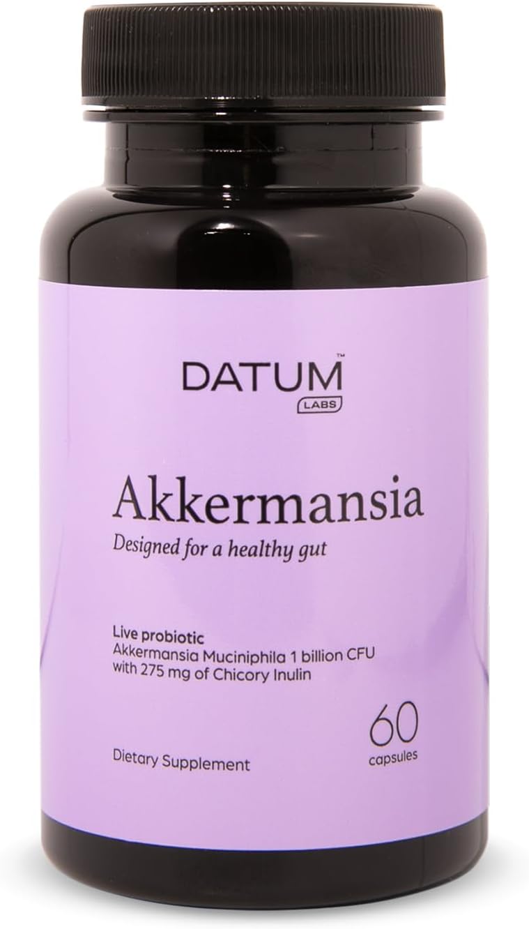 Akkermansia Muciniphila Probiotic + Prebiotic Metabolism Supplement – 2-Mth Shelf Stable Synbiotic 1Bn CFU – 60 DR Acid-Resistant Capsules