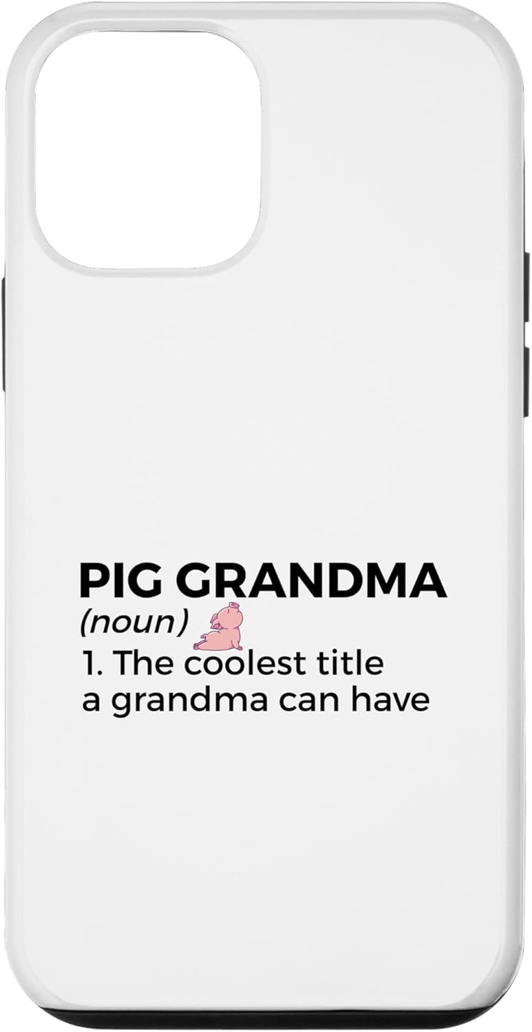 Carcasa divertida para iPhone 12 Mini Pig Grandma Definition