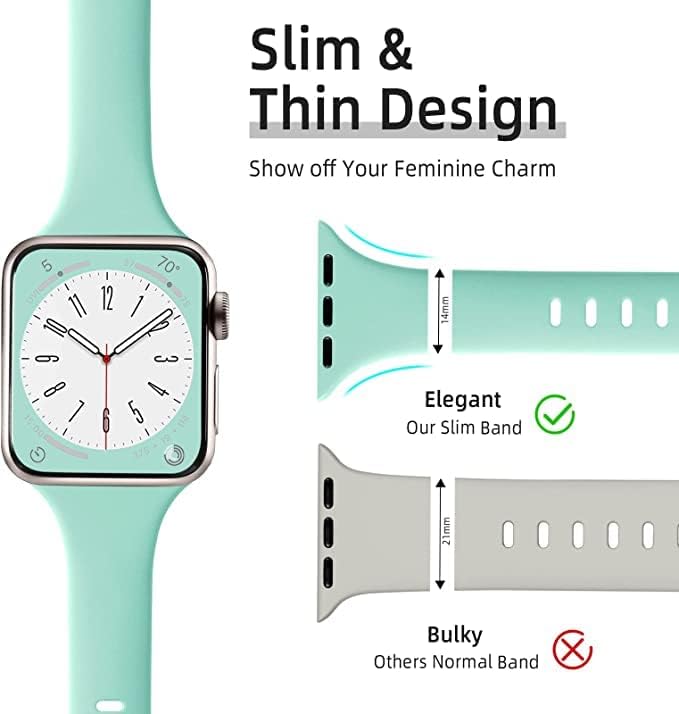 Lerobo Paquete de 12 correas compatibles con Apple Watch Band de 1.496 pulgadas, 1.575 pulgadas, 1.614 pulgadas, 1.654 pulgadas, 1.732 pulgadas,