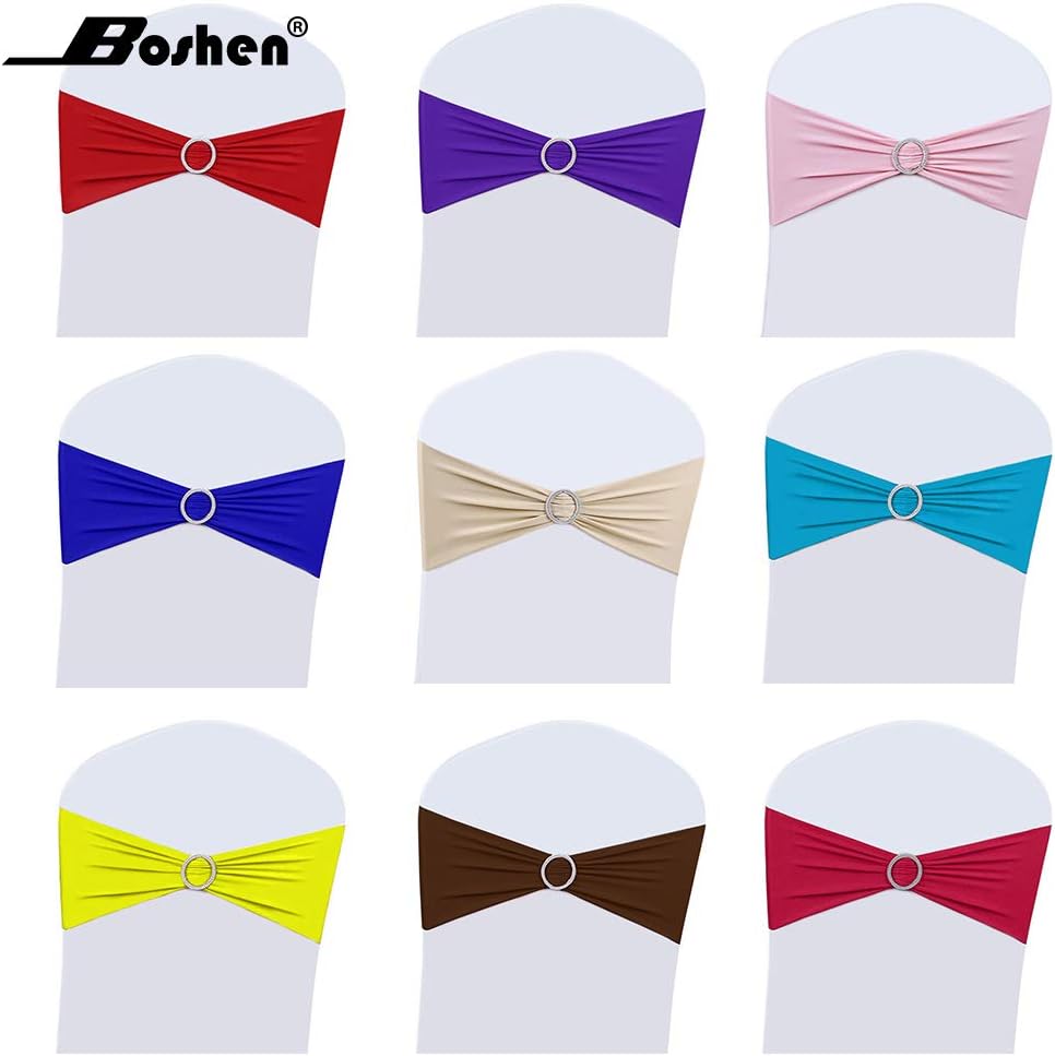 2550100 unidades, Cintas decorativas tipo lazo, elásticas para sillas, con hebilla, para decoración de bodas, hoteles, banquetes, fiestas de