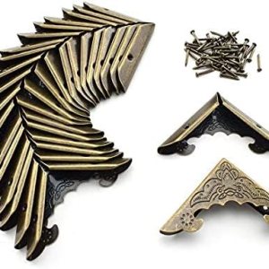 SDTC Tech – Juego de 20 protectores de esquina de metal para libro de recortes (0.157in, altura interna), diseño de esquinas SDTC Tech – Juego de 20 protectores de esquina de metal para libro de recortes (0.157in, altura interna), diseño de esquinas