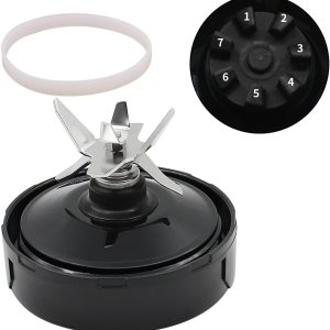 Anbige Piezas de repuesto Hoja y junta de 7 aletas, compatible con Ninja Blender Chef 1500W CT800C CT805 CT810 y CT815A Anbige Piezas de repuesto Hoja y junta de 7 aletas, compatible con Ninja Blender Chef 1500W CT800C CT805 CT810 y CT815A