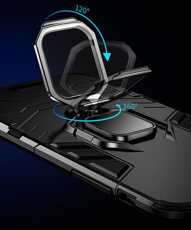 Funda compatible con Xiaomi Poco X3 NFC, compatible con Xiaomi Poco X3 ProPoco X3 Case Ring Stand 2 en 1 Funda Azul