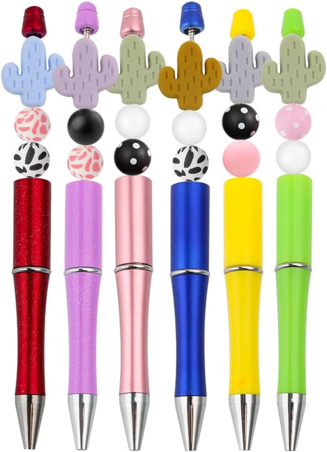 Juego de 65 cuentas de silicona con estampado de lunares de vaca de 0.59 pulgadas, cuentas de silicona rosa, negro y blanco, cuentas espaciadoras
