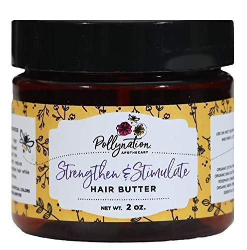 Pollynation Strengthen & Stimulate Hair Butter (2 oz)  Multibenefit Hair Growth Butter for All Hair Types  Get Stronger, Longer More Beautiful Hair